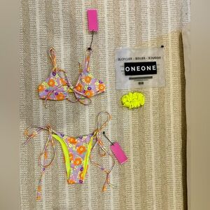 ONEONE floral neon bikini